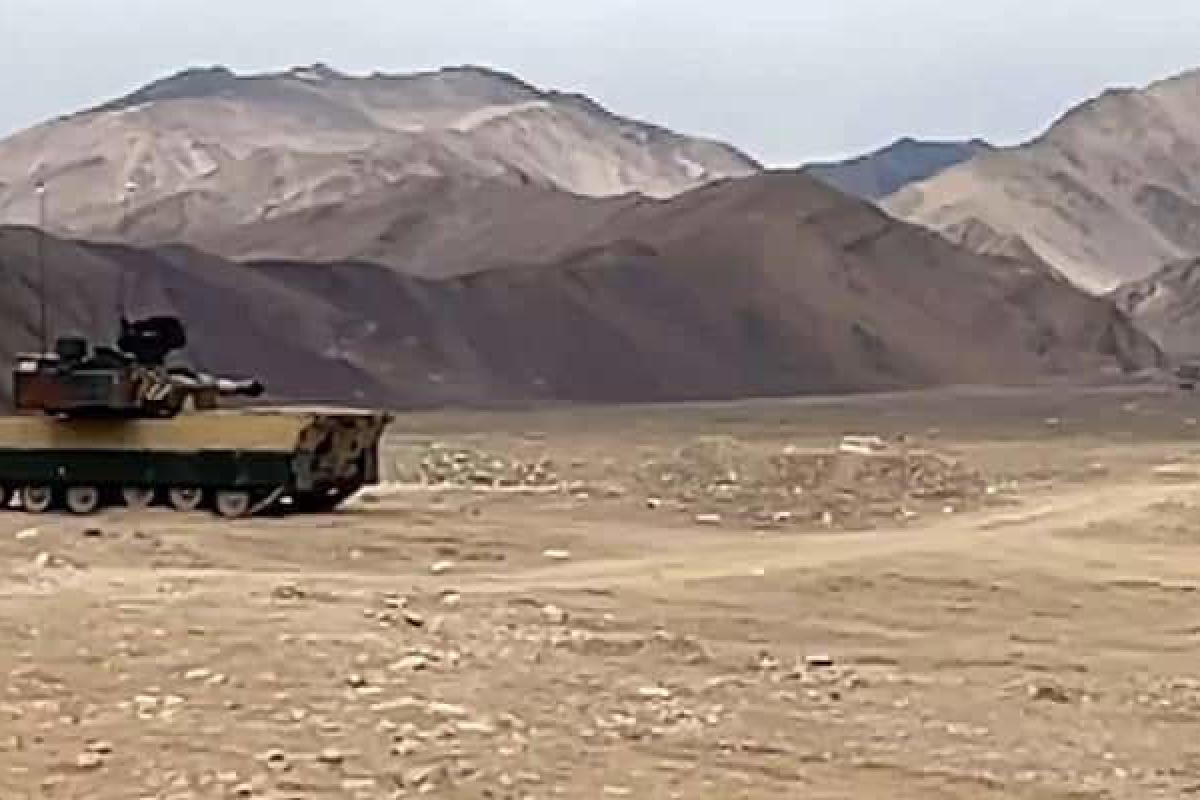 India's light tank Zorawar successfully conducts test firing at 13,000 feet in Ladakh.